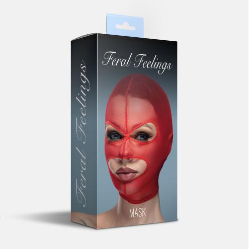 Маска сетка с открытым ртом и глазами Feral Feelings - Mask Red