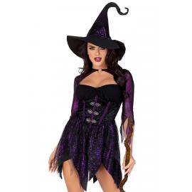 Костюм відьми Leg Avenue Mystical Witch L, сукня, капелюх - 1