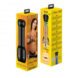 Мастурбатор-ротик Kiiroo FeelVictoria Mouth з всмоктувальною інтерактивною насадкою PowerBlow Combo Set - 8