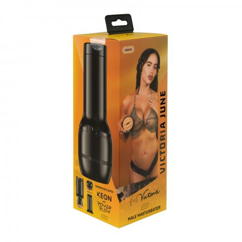 Мастурбатор-ротик Kiiroo FeelVictoria Mouth с всасывающей интерактивной насадкой PowerBlow Combo Set