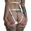 Трусики Сердце для страпона из натуральной кожи Feral Feelings - Hearts Strap-on Belt White