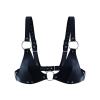 Ліф із натуральної шкіри Feral Feelings - Bikini Top Black