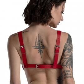 Лиф из натуральной кожи Feral Feelings - Bikini Top Red - 4