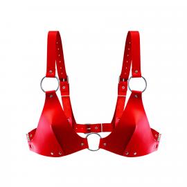 Лиф из натуральной кожи Feral Feelings - Bikini Top Red - 1