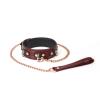 Ошейник с поводком Liebe Seele Wine Red Collar and Leash