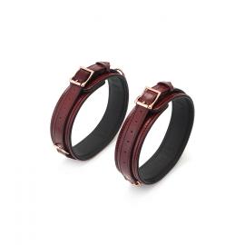 Фіксатори для стегон Liebe Seele Wine Red Thigh Cuffs L Size - 6