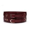 Кожаный пояс для бондажа Liebe Seele Wine Red Waist Cuff L Size