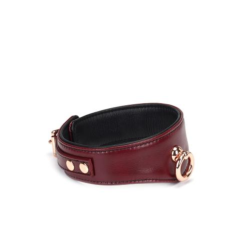 Ошейник с поводком Liebe Seele Wine Red Curved Collar