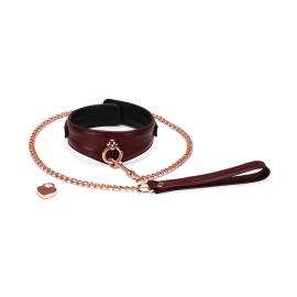 Нашийник з повідцем Liebe Seele Wine Red Curved Collar - 1