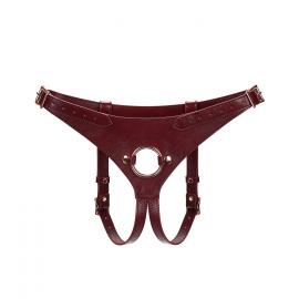 Трусики для страпона Liebe Seele Wine Red Strap on Harness - 1