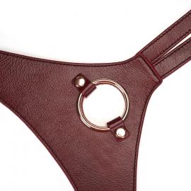 Трусики для страпона Liebe Seele Wine Red Strap on Harness - 9