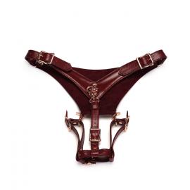 Трусики для вибромассажера Liebe Seele Wine Red Forced Orgasm Strop - 5