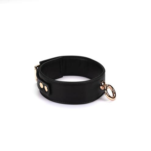 Ошейник с поводком Liebe Seele Black Organosilicon Collar with Leash