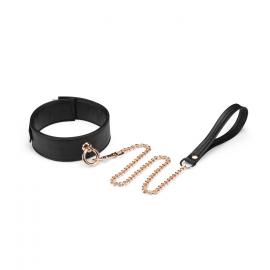 Нашийник з повідцем Liebe Seele Black Organosilicon Collar with Leash - 1