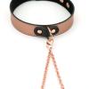 Ошейник с зажимами для сосков Liebe Seele Rose Gold Memory Collar with Nipple Clamps