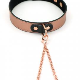 Нашийник із затискачами для сосків Liebe Seele Rose Gold Memory Collar with Nipple Clamps - 2