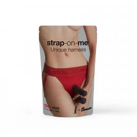 Трусики для страпона Strap-On-Me HARNAIS LINGERIE UNIQUE - One Size - RED - 8