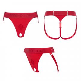 Трусики для страпона Strap-On-Me HARNAIS LINGERIE UNIQUE - One Size - RED - 4