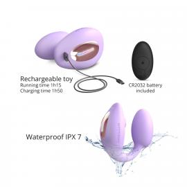 Віброяйце з вакуумною кліторальною стимуляцією Love To Love Wonderlover VIVA MAUVE - 2