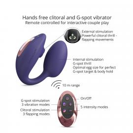 Виброяйцо с вакуумной клиторальной стимуляцией Love To Love Wonderlover MIDNIGHT INDIGO - 7