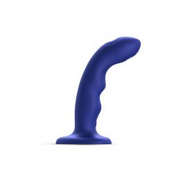 Насадка для страпону з подвійною точковою пульсацією Strap-On-Me TAPPING DILDO WAVE - NIGHT BLUE - 7