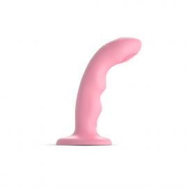 Насадка для страпону з подвійною точковою пульсацією Strap-On-Me TAPPING DILDO WAVE - CORAL PINK - 7