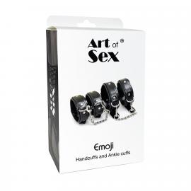 Набор BDSM Art of Sex - Emoji, наручники и поножи - 4