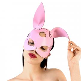 Шкіряна маска Зайчики Art of Sex - Bunny mask, колір Рожевий - 1