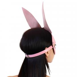 Шкіряна маска Зайчики Art of Sex - Bunny mask, колір Рожевий - 3