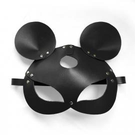 Кожаная маска мышки Art of Sex - Mouse Mask, цвет Черный - 3