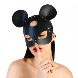 Кожаная маска мышки Art of Sex - Mouse Mask, цвет Черный - 1