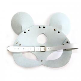Кожаная маска мышки Art of Sex - Mouse Mask, цвет Белый - 2