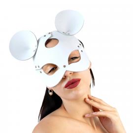Кожаная маска мышки Art of Sex - Mouse Mask, цвет Белый - 1