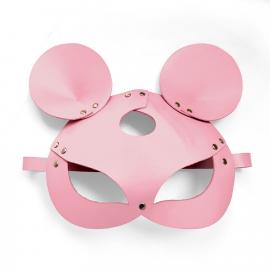 Шкіряна маска мишки Art of Sex - Mouse Mask, колір Рожевий - 4