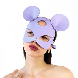 Кожаная маска мышки Art of Sex - Mouse Mask, цвет Лавандовый - 1