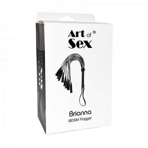 Мереживний батіг з екошкіри Art of Sex - Brianna, чорний