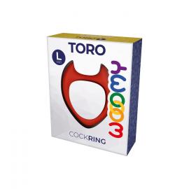 Эрекционное кольцо Wooomy Toro L Red - 2