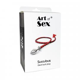 Металева анальна пробка M з диявольським хвостом Art of Sex - Succubus - 3