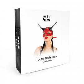 Шкіряна маска Art of Sex - Lucifer Red&Black - 4