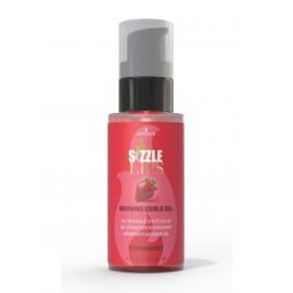 Согревающий массажный гель Sensuva - Sizzle Lips Strawberry  (59 мл)