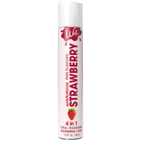 Согревающий лубрикант на водной основе Wet Warming Strawberry 4 in 1 (30 мл)