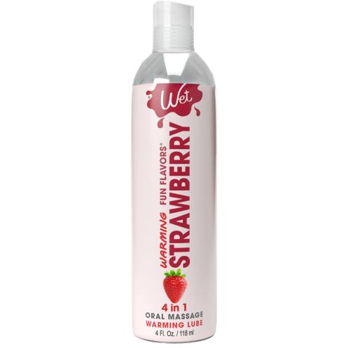 Согревающий лубрикант на водной основе Wet Warming Strawberry 4 in 1 (118 мл)