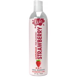 Согревающий лубрикант на водной основе Wet Warming Strawberry 4 in 1 (118 мл) - 1