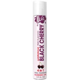 Согревающий лубрикант на водной основе Wet Warming Black Cherry 4 in 1 (30 мл)