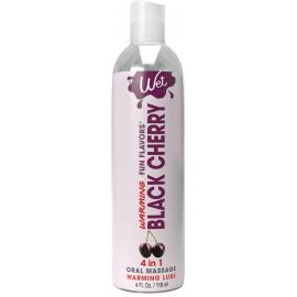 Согревающий лубрикант на водной основе Wet Warming Black Cherry 4 in 1 (118 мл) - 1