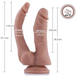Подвійний фалоімітатор Hismith 9.8" Double Penetrator Silicone Dildo - 4