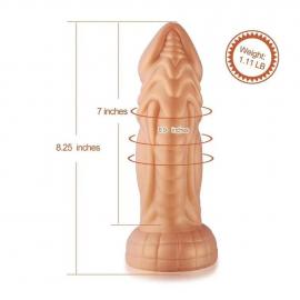 Силіконовий ділдо Hismith Slightly Curved Silicone Dildo Monster Series - 6