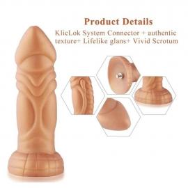 Силіконовий ділдо Hismith Slightly Curved Silicone Dildo Monster Series - 5