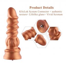 Силіконовий ділдо Hismith Spiral Grain Silicone Dildo Monster Series - 6
