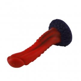 Силіконовий ділдо Hismith 8.35" Curved Silicone Dildo Red Monster Series - 4